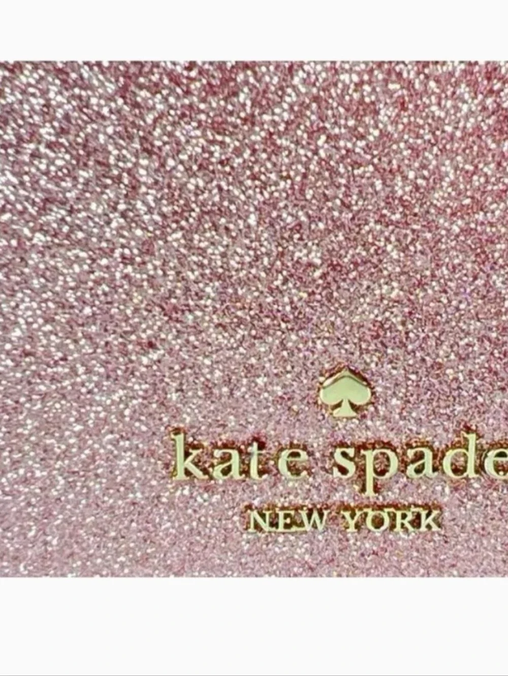 kate spade NWT Glimmer Mixed Mate Glimmer Mitten Pink Glitter Oval Crossbody Bag - Picture 4 of 9